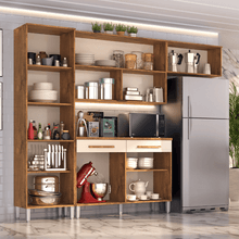Armário de Cozinha Girassol 7 Portas 2gav Pés Reguláveis