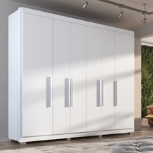 Guarda Roupa Casal Valencia 6 Portas 6 Gav  Com Pés
