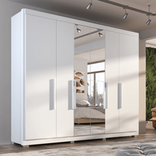 Guarda Roupa Casal Valencia 6 Pts 6gav C/ Esp Com Pés