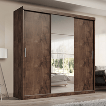 Guarda Roupa Casal Paris 3 Portas de correr 2 gavetas com espelho