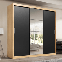 Guarda Roupa Casal Paris 3 portas 2 gavetas com espelho