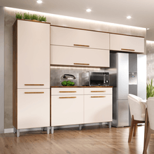 Armário de Cozinha Jasmim 7 Portas 2 gavetas Pés Reguláveis